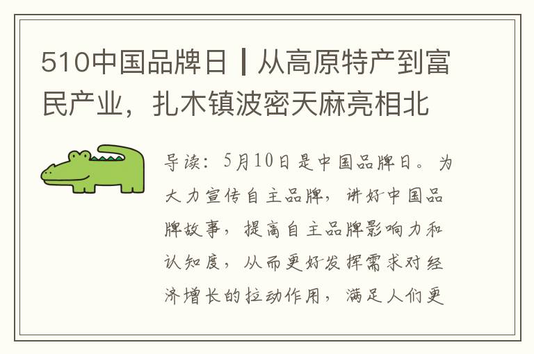 510中国品牌日┃从高原特产到富民产业，扎木镇波密天麻亮相北京地铁1号线